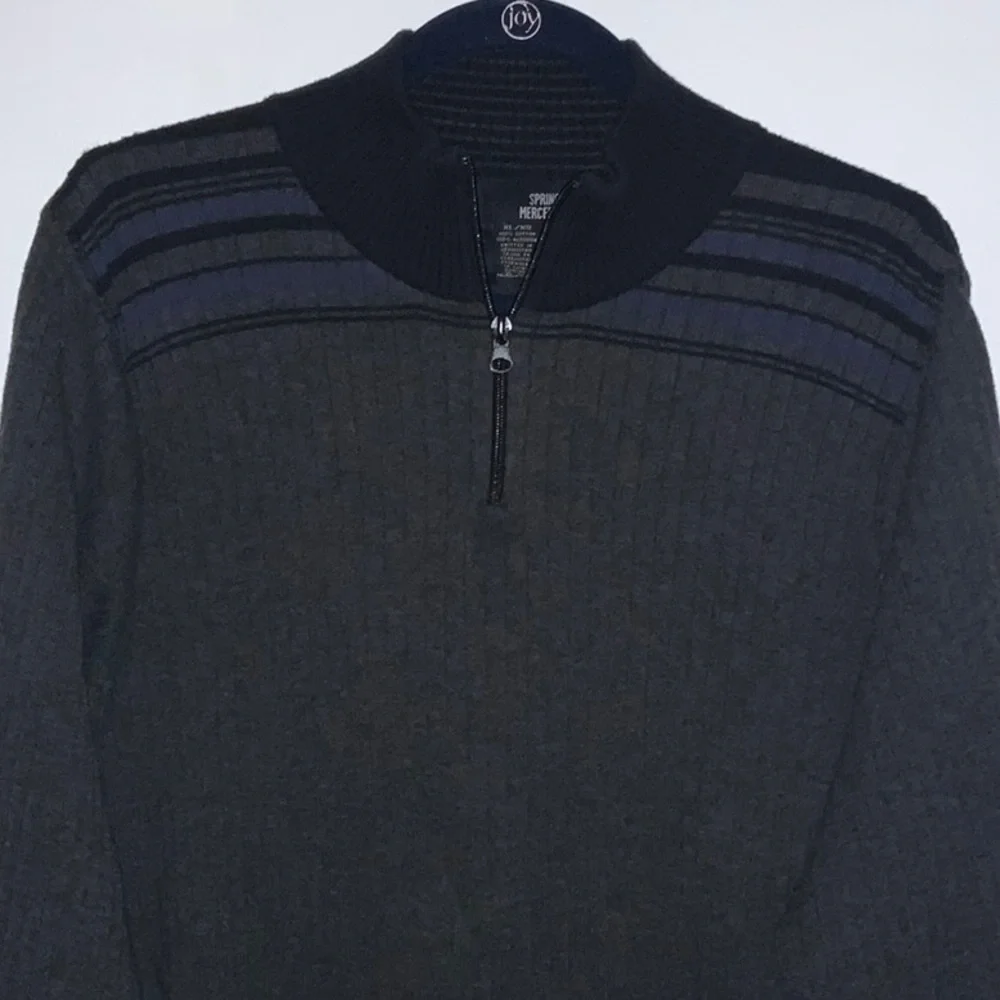 Spring + Mercer Men’s Gray Ribbed Sweater XL